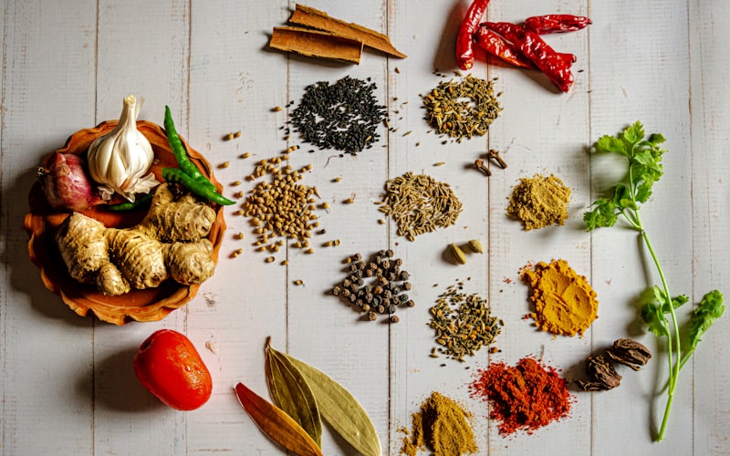 Adding the spice mix